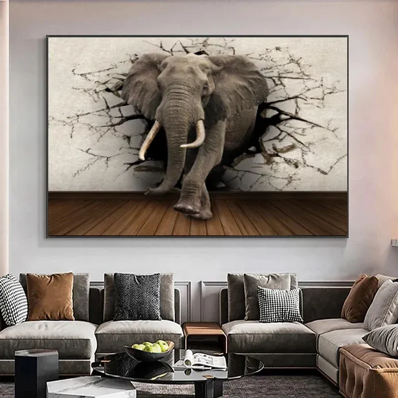 Tableau elephant 3d – Image 2