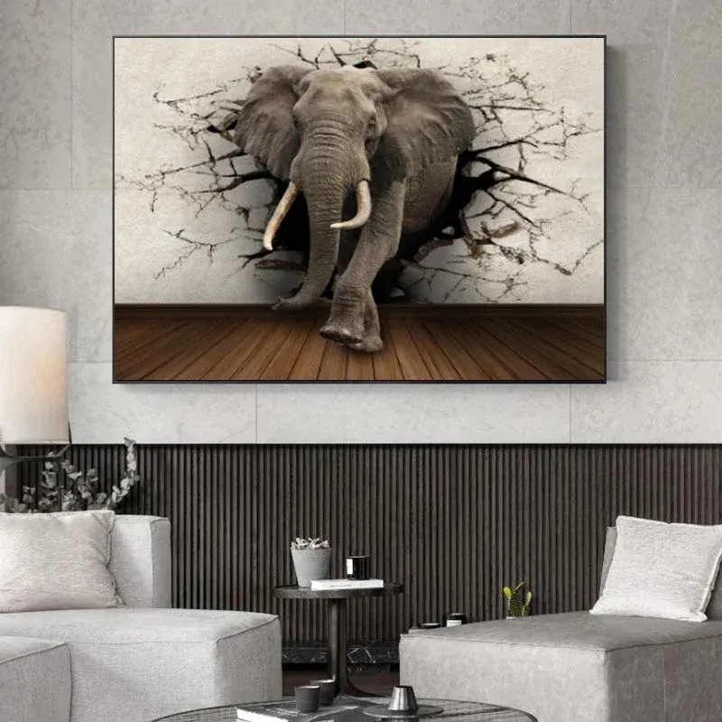 Tableau elephant 3d – Image 3