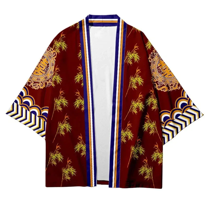 Kimono Dragon Japonais Rouge – Image 2