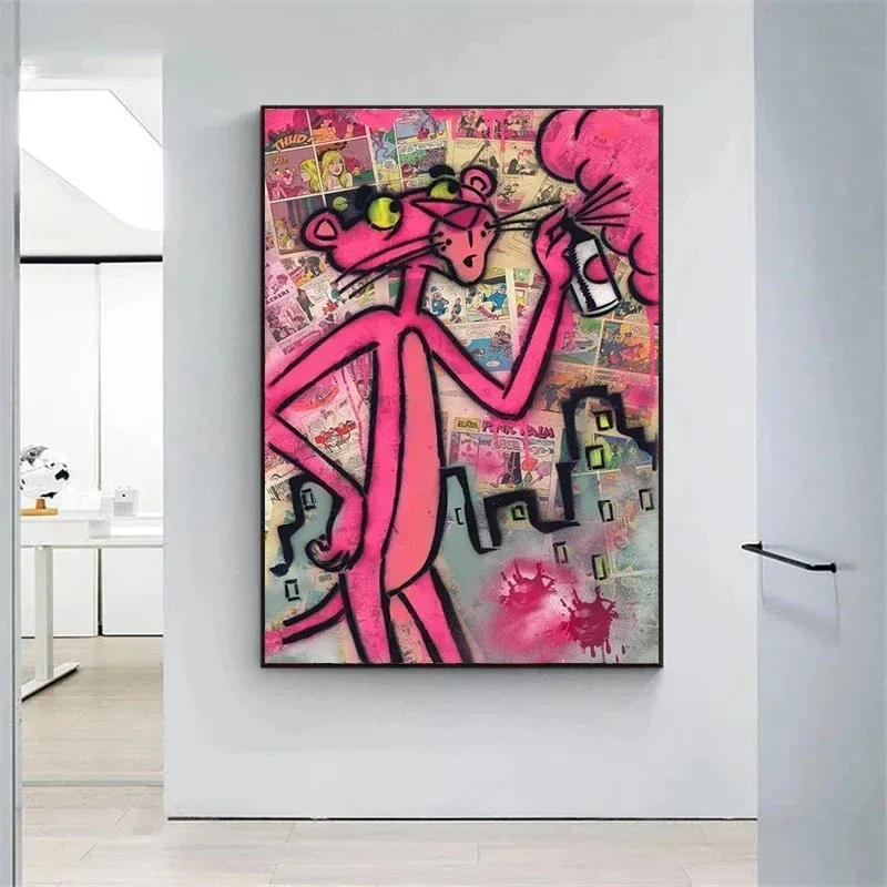 tableau street art panthere rose – Image 4