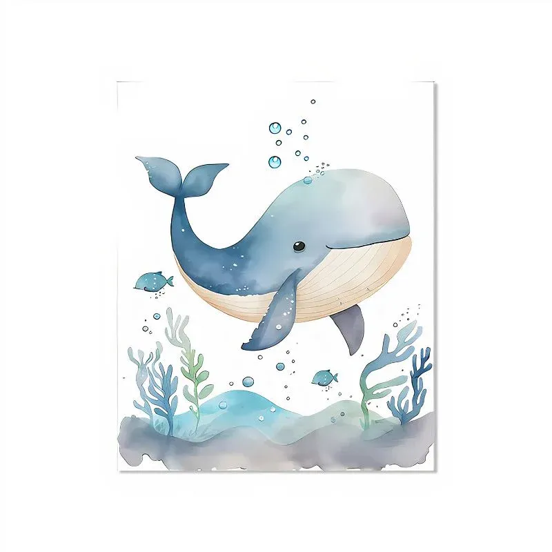 Tableau Baleine Chambre de Bébé – Image 2