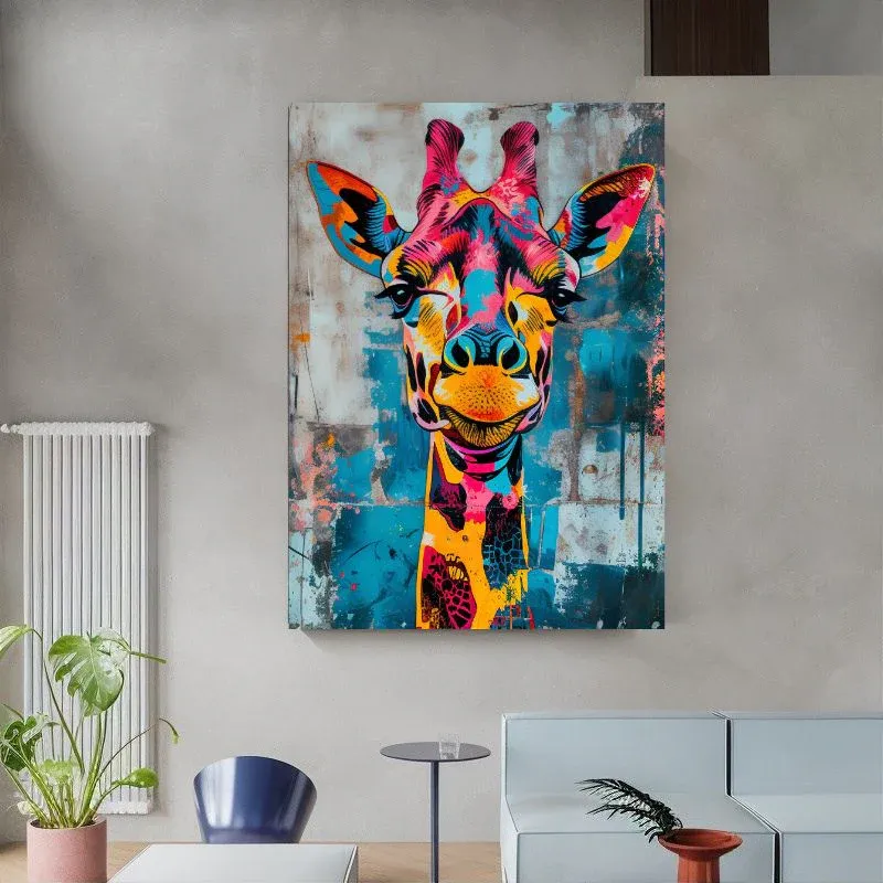 Tableau Girafe Street Art – Image 2