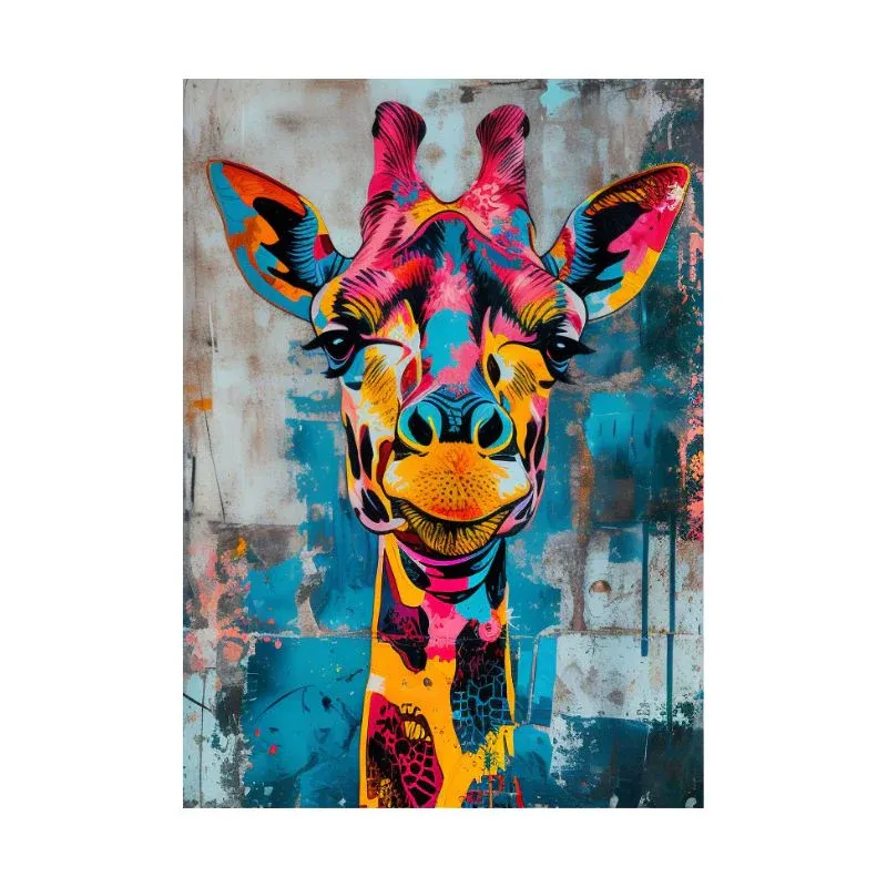 Tableau Girafe Street Art – Image 4