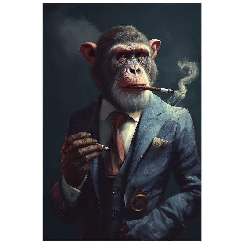 Tableau Singe Homme d'Affaires – Image 4