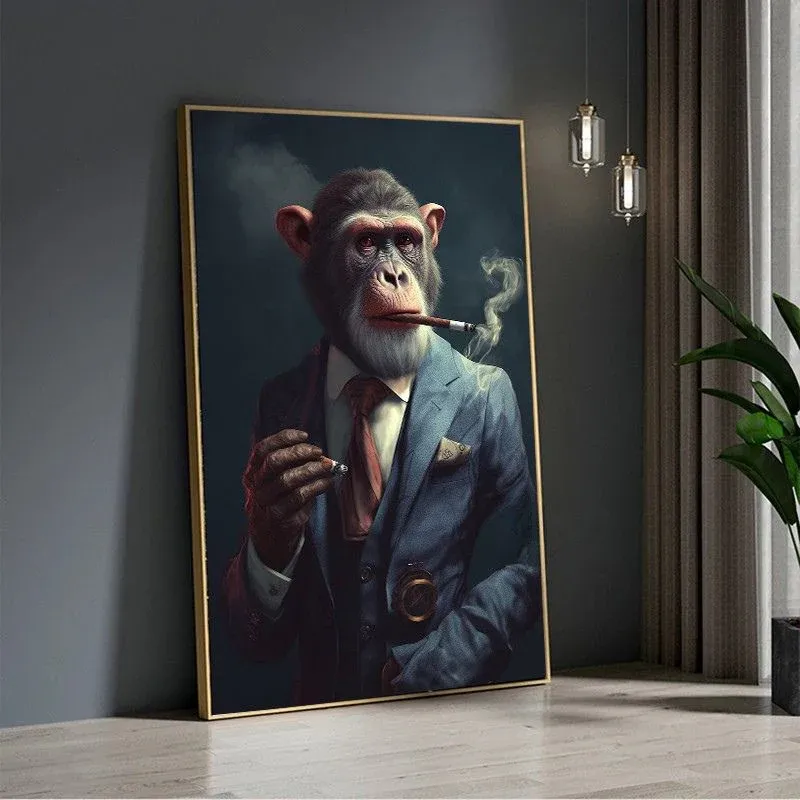 Tableau Singe Homme d'Affaires – Image 3