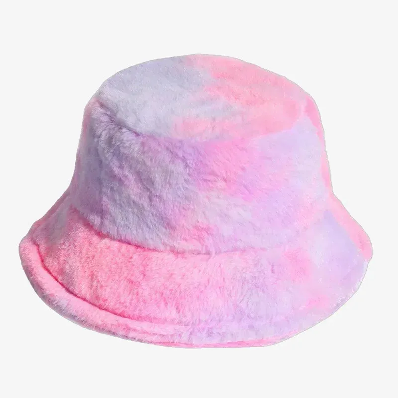 Bob bleu effet marbré en fausse fourrure – Image 6