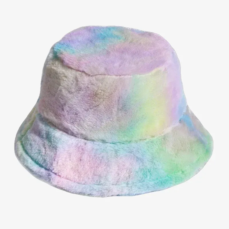 Bob bleu effet marbré en fausse fourrure – Image 8