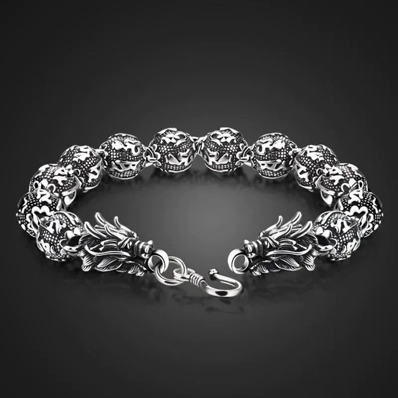 Bracelet Dragon Bienfaits Chinois (Argent) – Image 5