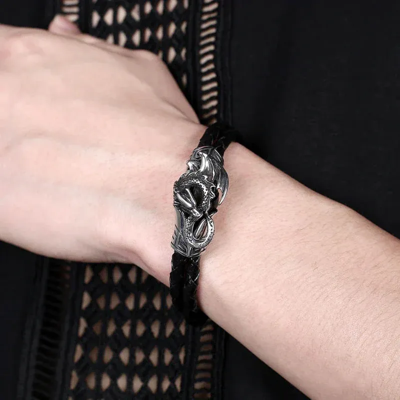 Bracelet Dragon Ailes Magiques (Cuir) – Image 5