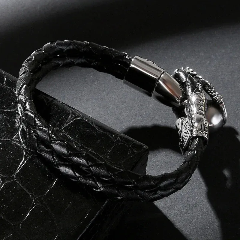 Bracelet Dragon Griffes Mortelles (Cuir) – Image 2