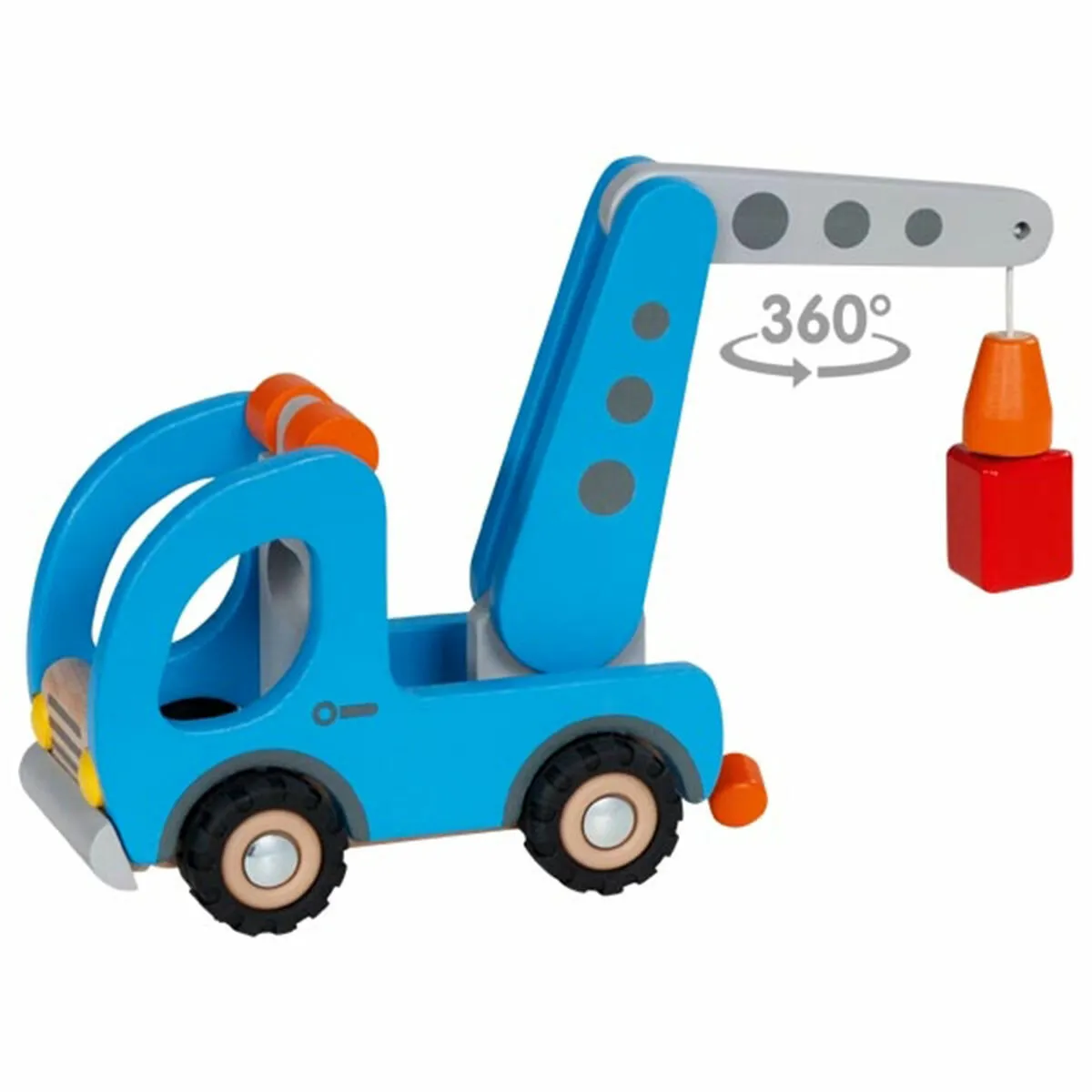 Camion grue en bois et remorque dès 3 ans – Image 3
