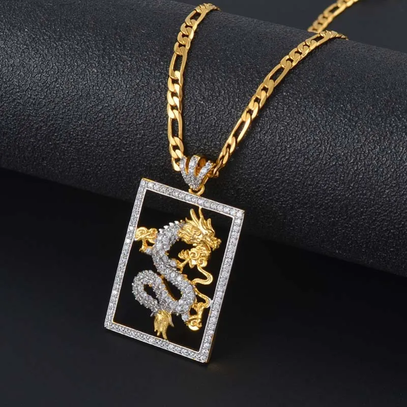 Pendentif Dragon Argent Doré – Image 3