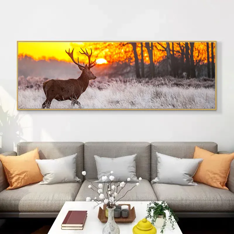 Tableau Cerf Coucher De Soleil – Image 3
