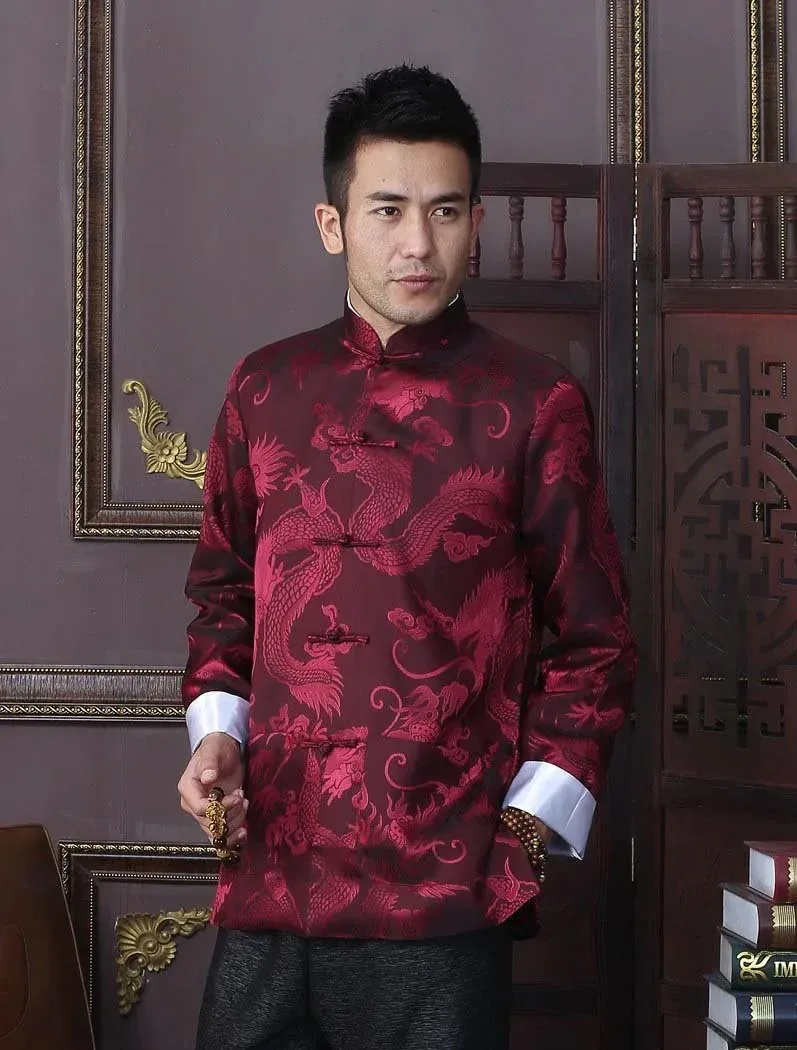 Veste Dragon Bleu d'Infini (Soie) – Image 6