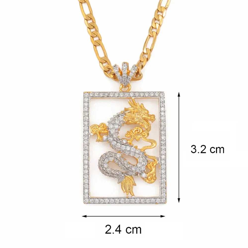 Pendentif Dragon Argent Doré – Image 2