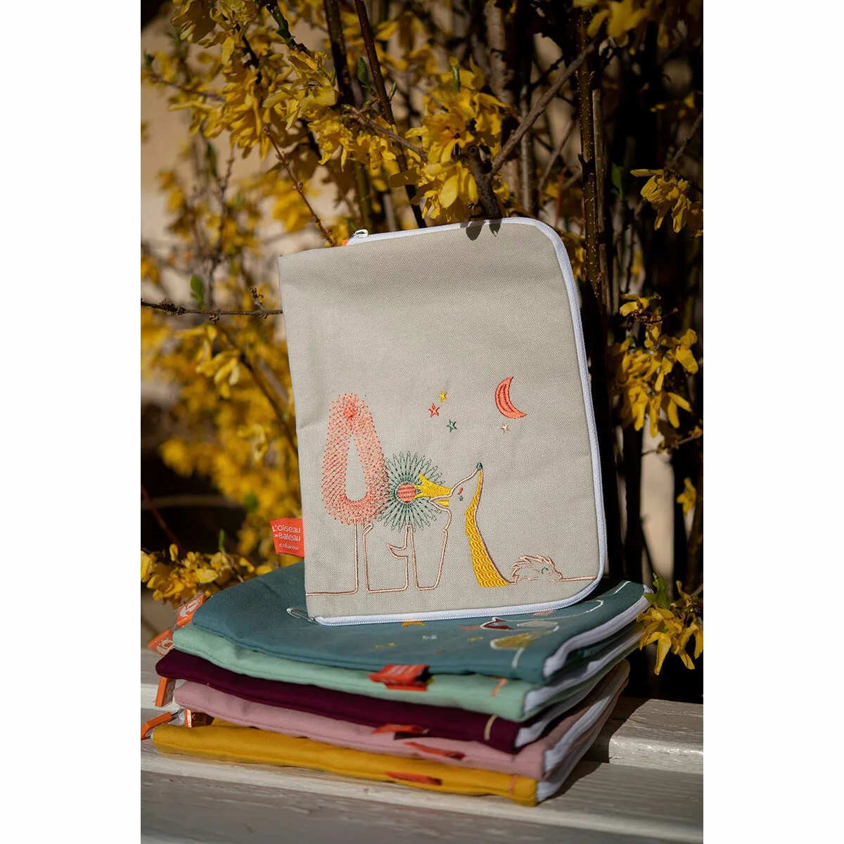Protège Carnet de Santé Brodé Renard – Image 3