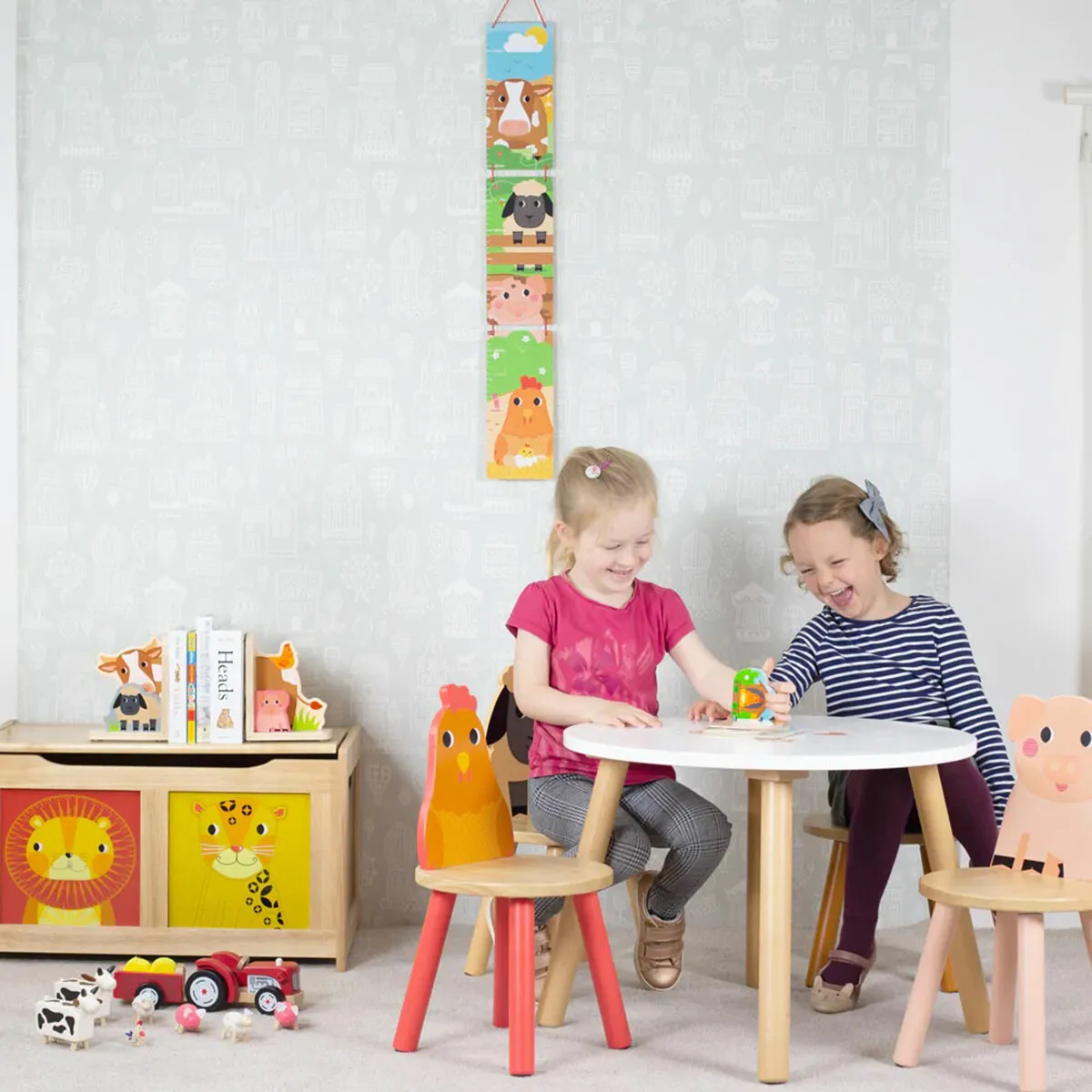 Table animal de la ferme en bois – Image 4