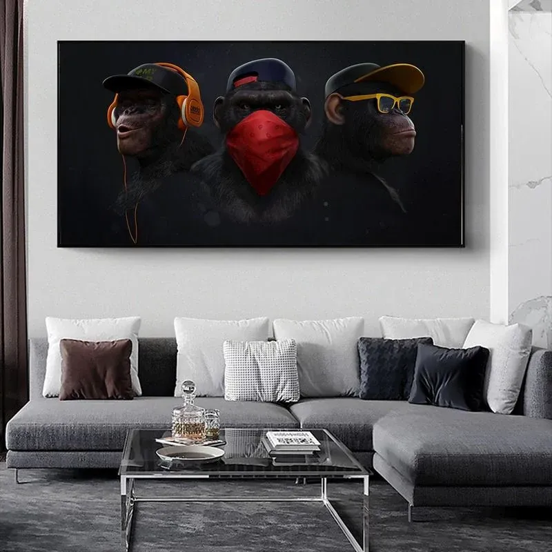 Tableau 3 singes hip hop – Image 3