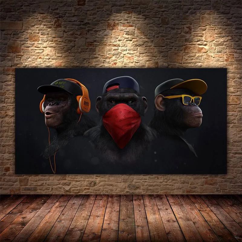 Tableau 3 singes hip hop – Image 2
